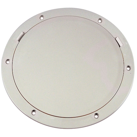Beckson Marine 8" Smooth Center Pry-Out Deck Plate - White DP81-W